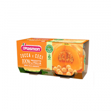 PLASMON OMOGENEIZZATO ZUCCA E CECI 80 GRAMMI 2 PEZZI