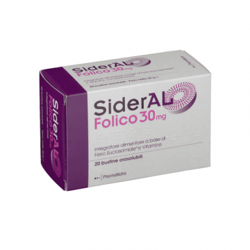 SIDERAL FOLICO INTEGRATORE DI FERRO E VITAMINE 30 MG 20 STICK