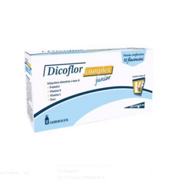 DICOFLOR COMPLEX JUNIOR INTEGRATORE BENESSERE INTESTINALE 12 FLACONCINI