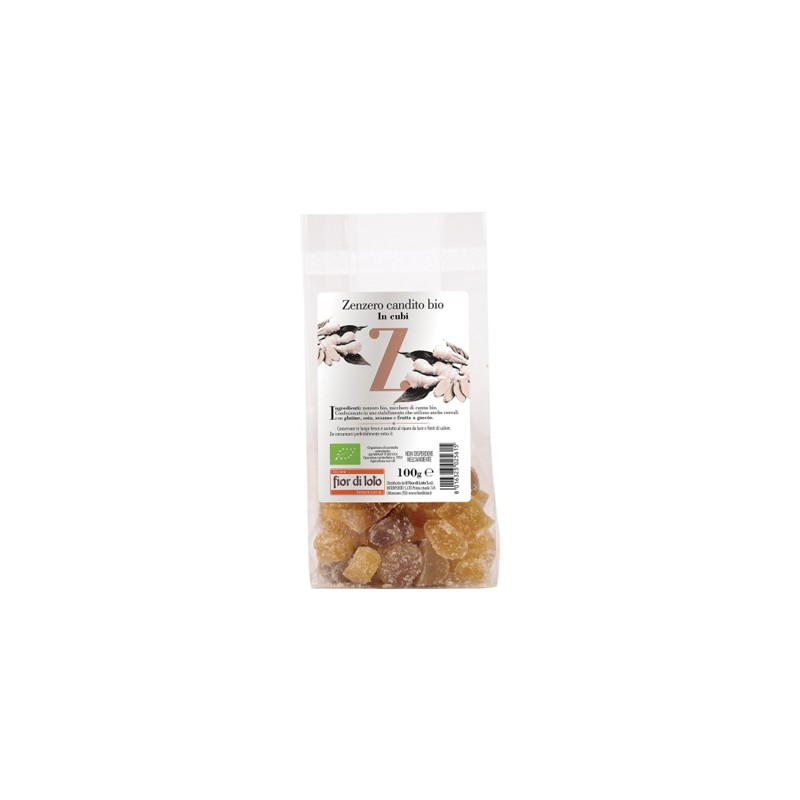 ZENZERO CANDITO CUBI BIO 100G ZENZERO CANDITO CUBI BIO 100G
