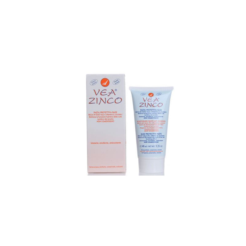 VEA ZINCO PASTA PROTETTIVA BASE CON OSSIDO DI ZINCO E VITAMINA E 40 ML VEA ZINCO PASTA PROTETTIVA BASE CON OSSIDO DI ZINCO E VITAMINA E 40 ML