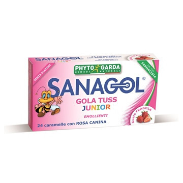 SANAGOL GOLA TUSS JUNIOR 24 CARAMELLE GUSTO FRAGOLA