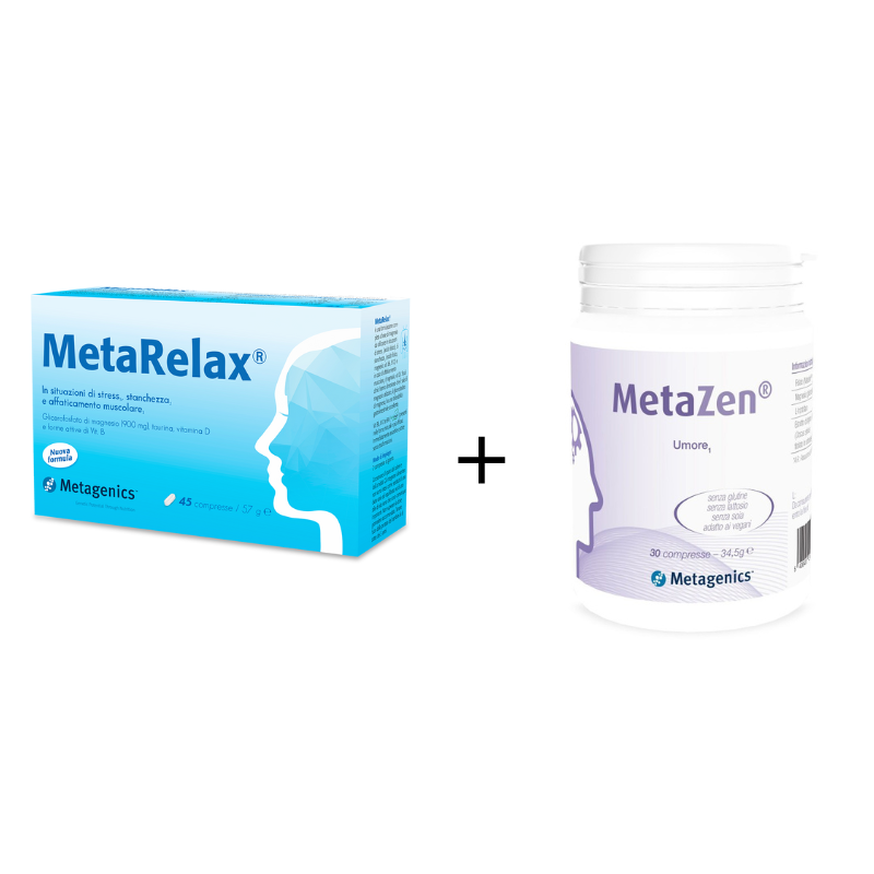 Bipack Relax Metagenics MetaRelax + MetaZen integratori stress e umore