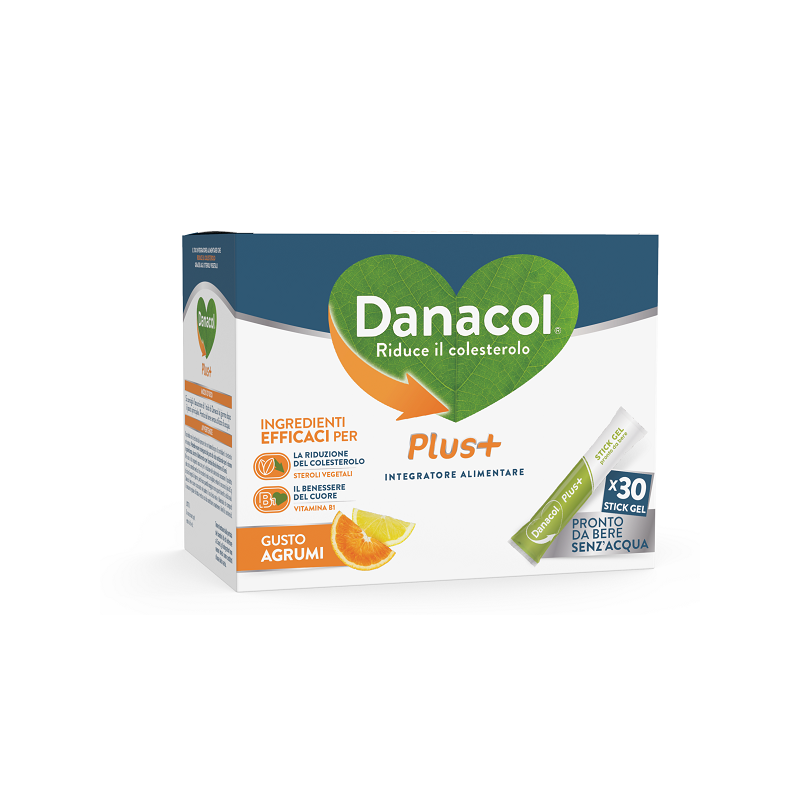 Danacol Plus+ Integratore Colesterolo 30 Stick Gel 450 ml