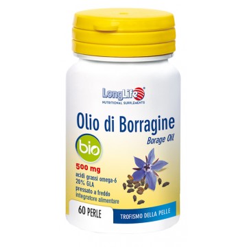 Olio di Borragine Bio LongLife - Integratore 500 mg - 60 perle