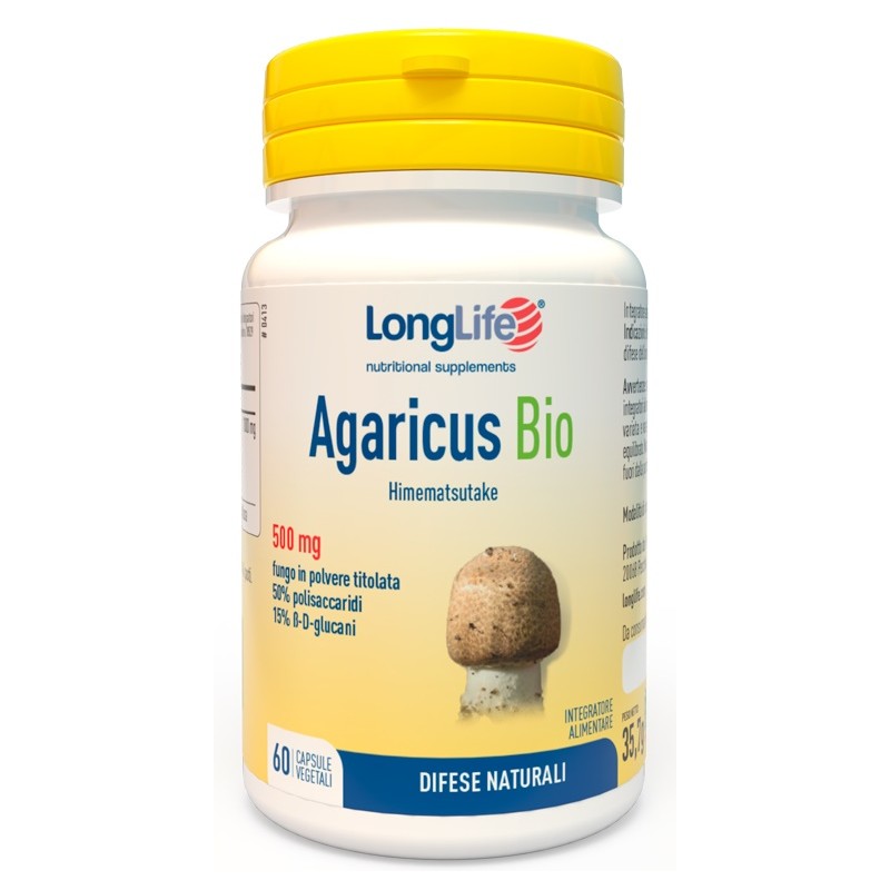 Longlife Agaricus bio - 60 capsule - 500mg Longlife Agaricus bio - 60 capsule - 500mg