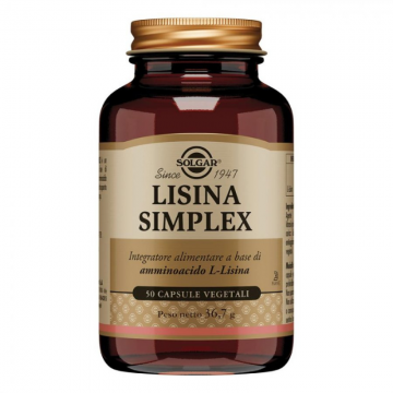 981452624_Solgar Lisina Simplex integratore aminoacidi_50 Capsule