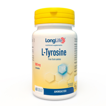 Phoenix LongLife, L-Tyrosine 500mg - Integratore Alimentare per la Tiroide 60 tavolette