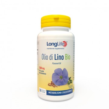 Phoenix LongLife,  Olio di Lino Bio 1300 mg - Integratore Alimentare 50 perle