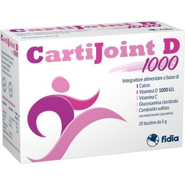 Cartijoint D 1000 - Integratore per Ossa e Articolazioni - 20 Bustine 5 G