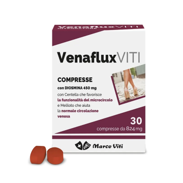 Marco Viti Venaflux Viti - Integratore Alimentare con diosmina, ippocastano e ginkgo biloba 30 compresse