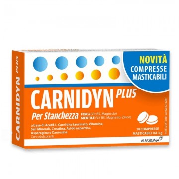 Carnidyn Plus integratore energetico 18 compresse masticabili_980763751