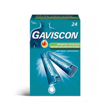 GAVISCON SOSPENSIONE ORALE AROMA MENTE 500 MG + 267 MG 24 BUSTINE