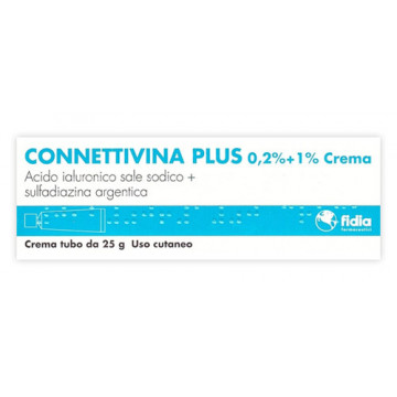 CONNETTIVINA PLUS 0,2% +1% CREMA TRATTAMENTO ULCERE E PIAGHE 25 GRAMMI