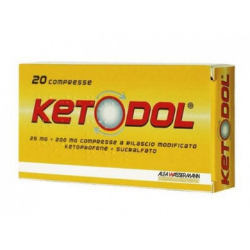 KETODOL 25MG+200MG ANTINFIAMMATORIO 20 COMPRESSE