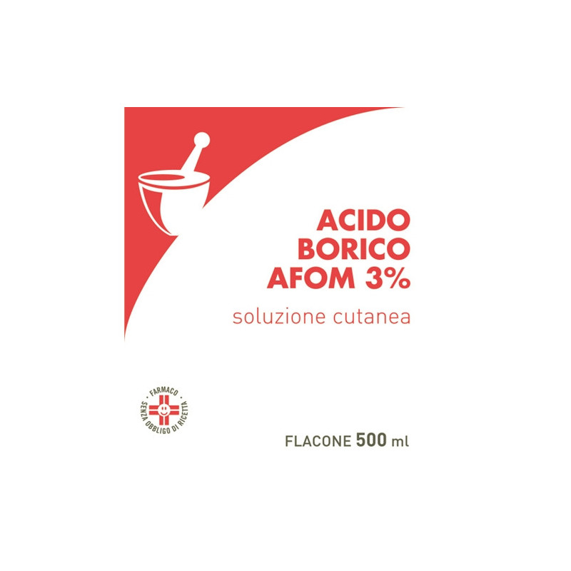 ACIDO BORICO AFOM 3% SOLUZIONE CUTANEA 500 Ml ACIDO BORICO AFOM 3% SOLUZIONE CUTANEA 500 Ml