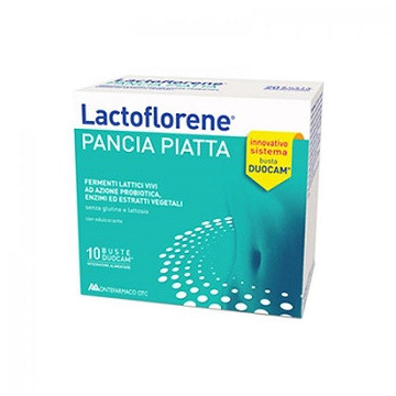 LACTOFLORENE PANCIA PIATTA GONFIORE ADDOMINALE E DIGESTIONE 10 BUSTINE