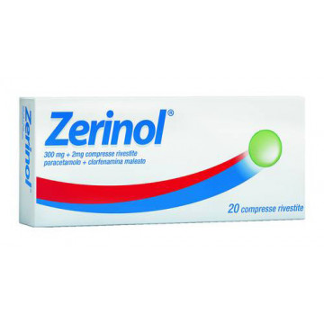 ZERINOL 300 MG + 20 MG CONTRO INFLUENZA E RAFFREDDORE 20 COMPRESSE RIVESTITE