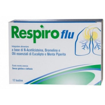 RESPIRO FLU INTEGRATORE EMOLLIENTE E LENITIVO VIE RESPIRATORIE 12 BUSTINE