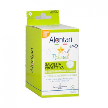 ALONTAN NATURAL SALVIETTA PROTETTIVA ANTIZANZARA 12 SALVIETTE