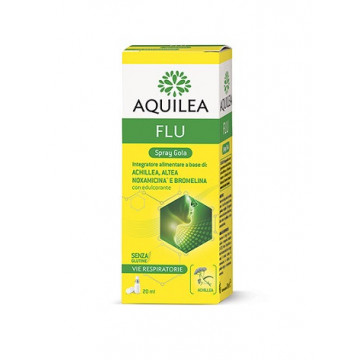 AQUILEA FLU SPRAY GOLA INTEGRATORE ALIMENTARE VIE RESPIRATORIE 20 ML