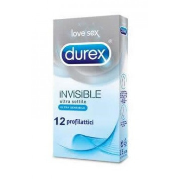 DUREX PRESERVATIVI ULTRA SOTTILI INVISIBLE 12 PEZZI