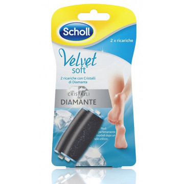 SCHOLL VELVET SOFT TOUCH RICARICHE CON CRISTALLI DI DIAMANTE 2 PEZZI