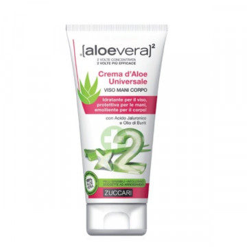 ZUCCARI ALOEVERA 2 CREMA d’ALOE UNIVERSALE VISO MANI CORPO Tubo 75 ml