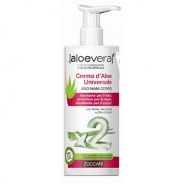 ZUCCARI ALOEVERA2 CREMA D'ALOE UNIVERSALE 300 ML - IDRATA, PROTEGGE NUTRE LA PELLE