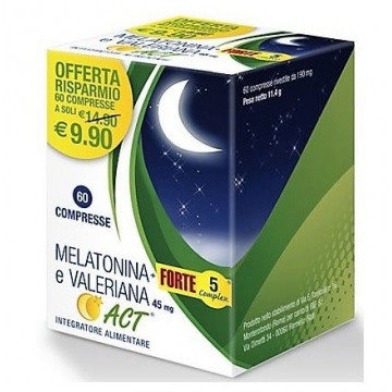 MELATONINA ACT 1 MG + VALERIANA 5 FORTE 60 COMPRESSE