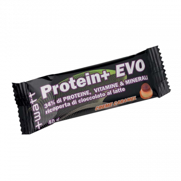 +WATT PROTEIN+ EVO CREME CARAMEL BARRETTA PROTEICA CON VITAMINE E MINERALI 40 G