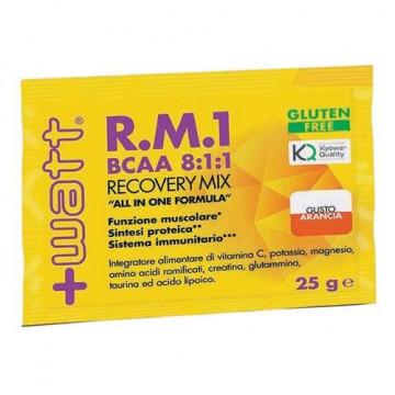 R.M.1 BCAA 8:1:1 RECOVERY MIX BUSTA 25 GRAMMI INTEGRATORE PER IL RECUPERO MUSCOLARE