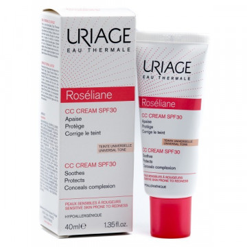 URIAGE ROSÉLIANE CC CREAM SPF 30 CORRETTORE COLORITO VISO 40 ML