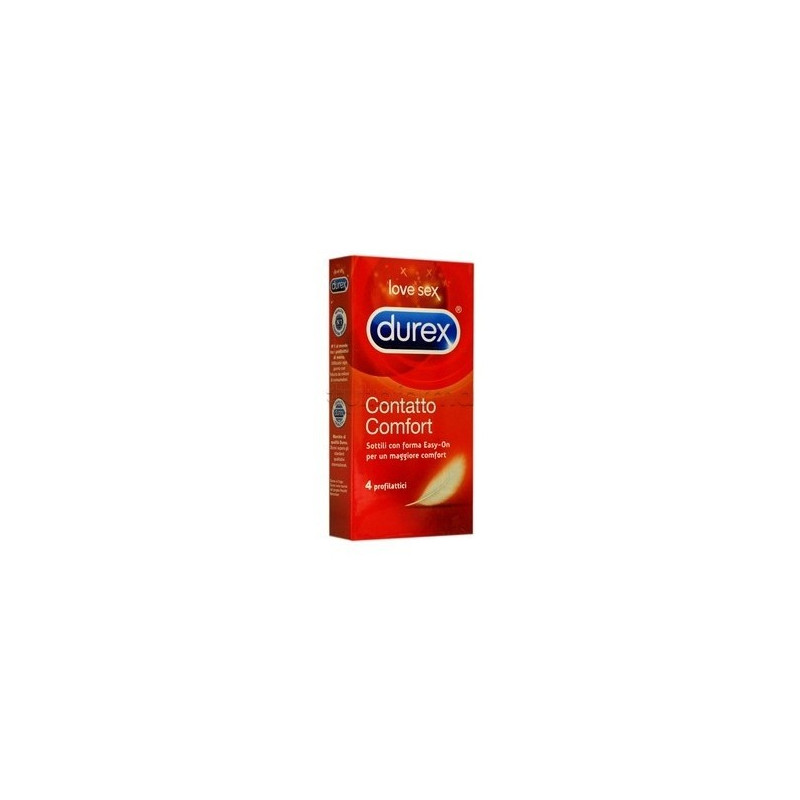 PRESERVATIVO DUREX CONTATTO EASY ON 4 PEZZI PRESERVATIVO DUREX CONTATTO EASY ON 4 PEZZI