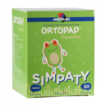 ORTOPAD SIMPATY MEDIUM 50 OCCLUSORI BAMBOO MASTER-AID