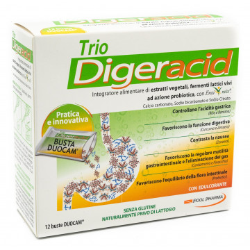 TRIO DIGERACID INTEGRATORE BRUCIORE E ACIDITÀ 12 BUSTINE