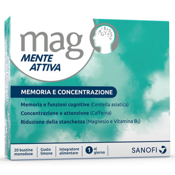 MAG MENTE ATTIVA INTEGRATORE MENTE E CONCENTRAZIONE 20 BUSTINE