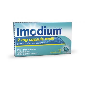 Imodium trattamento diarrea acuta 12 capsule molli