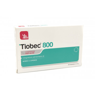 TIOBEC 800 INTEGRATORE ACIDO A-LIPOICO 20 COMPRESSE FAST-SLOW 32 GRAMMI