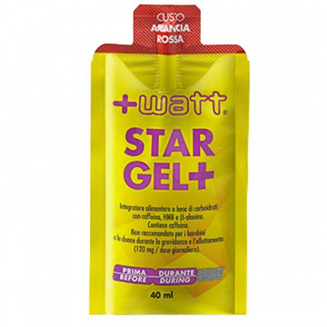 +WATT STAR GEL+ INTEGRATORE CARBOIDRATI AL GUSTO ARANCIA ROSSA 40 ML