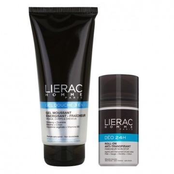 LIERAC HOMME GEL DOCCIA 3 in 1 ENERGIZZANTE + DEODORANTE ROLL-ON 