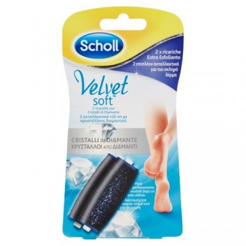 SCHOLL VELVET SMOOTH PIEDI RICARICA EXTRA ESFOLIANTE 2 PEZZI