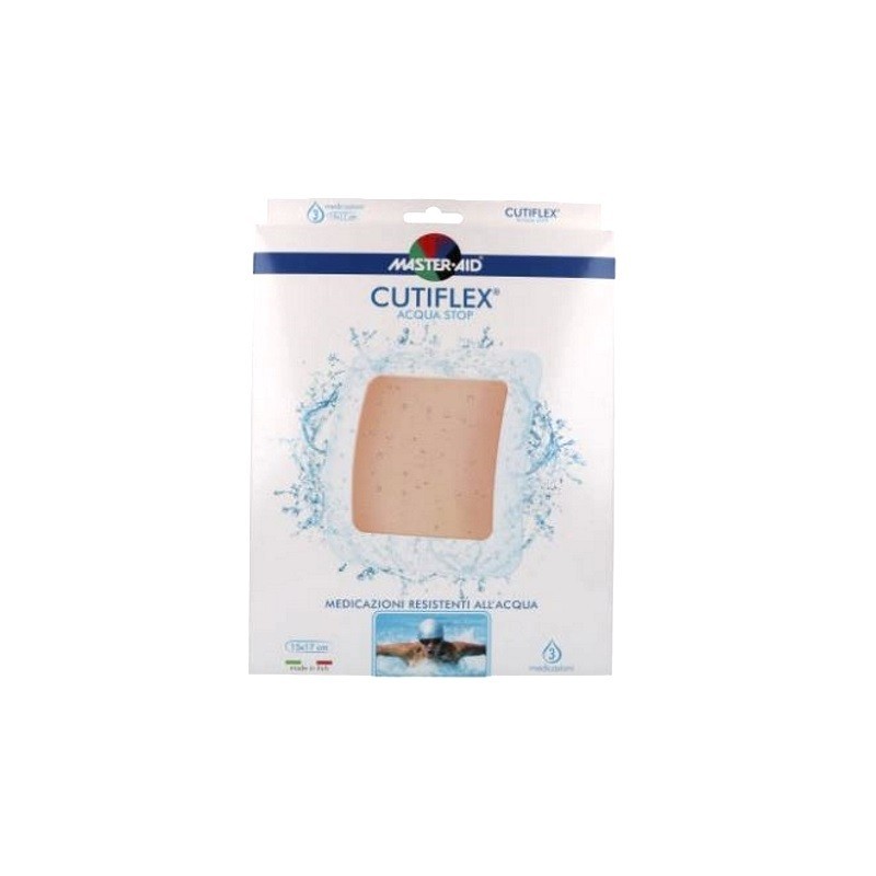 M AID CUTIFLEX MED ACQUA STOP 15X17 CM MEDICAZIONE STERILE AUTOADESIVA 3 PEZZI M AID CUTIFLEX MED ACQUA STOP 15X17 CM MEDICAZIONE STERILE AUTOADESIVA 3 PEZZI