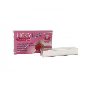 LICKY BIMBI TOSSE E GOLA 24 CARAMELLE GUSTO FRAGOLA 